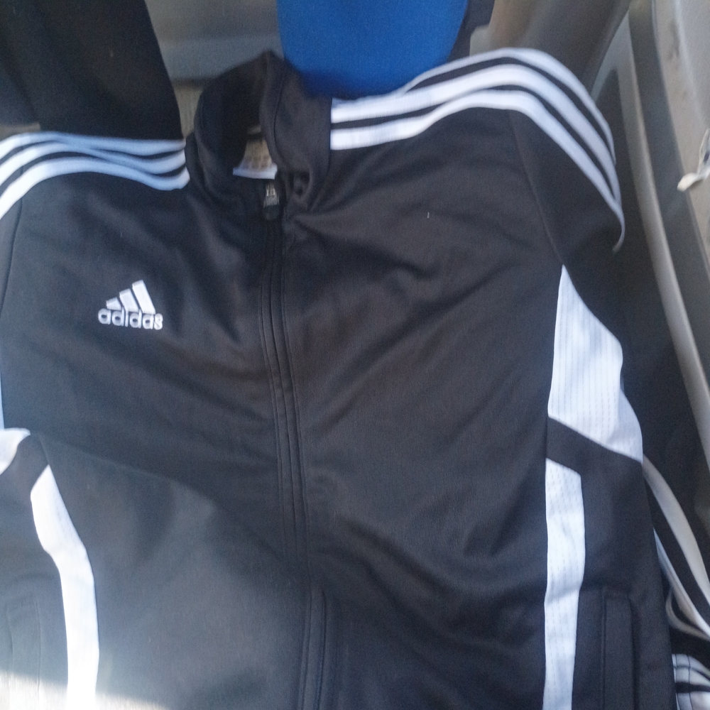 adidas Black and White Athletic Track Jacket